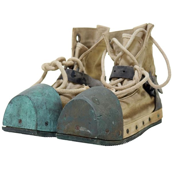 US Navy Mark V Divers Brass & Canvas Boots