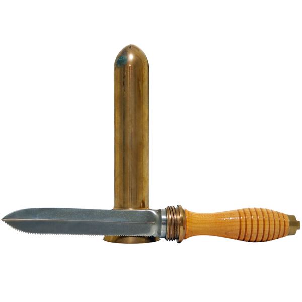 US Navy Standard Diving Knife DESCO Used With Mark V Helmet