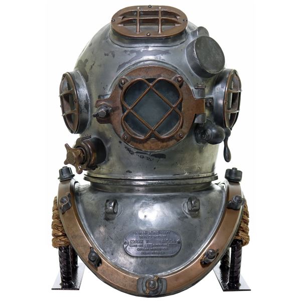 Rare 1944 Miller Dunn US Navy Mark V Diving Helmet #118 w/ USN Stamp