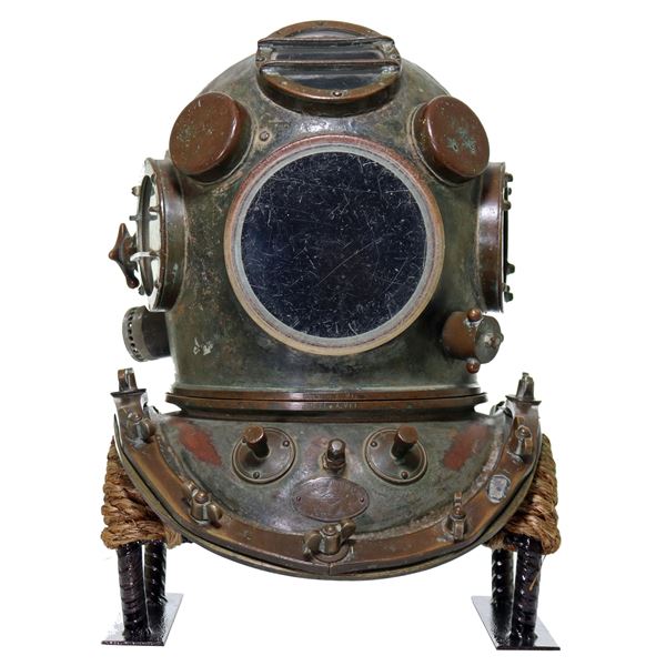 Japanese Yokohama Diving Apparatus 4 Light Helmet – Amazing Patina