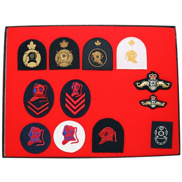 12 Original Royal Navy Canadian Divers Insignia Patches