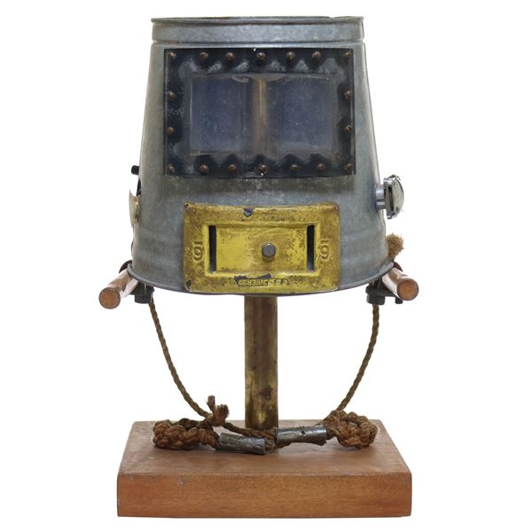 Original Leszek Gorski Protype Bucket Diving Helmet One Of A Kind