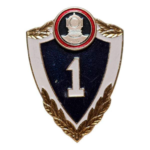 Original Soviet Navy Specialist 1st Class Diver Diving Helmet Pin Badge