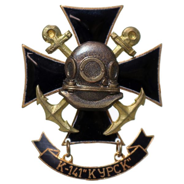 Original Soviet K-141 Kursk Submarine Diving Helmet Pin Badge
