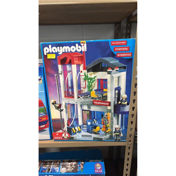 PLAYMOBIL FIRE DEPARTMENT #3885 BUILDING TOY