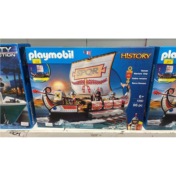 PLAYMOBIL HISTORY ROMAN WARRIORS' SHIP #5390 86PC BUILDING TOY