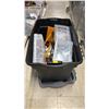 Image 1 : TOTE OF ASSORTED PLAYMOBIL BUILDING TOYS & ACCESSORIES