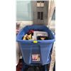 Image 1 : TOTE OF ASSORTED PLAYMOBIL BUILDING TOYS & ACCESSORIES