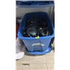 Image 1 : TOTE OF ASSORTED PLAYMOBIL BUILDING TOYS & ACCESSORIES