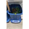 Image 1 : TOTE OF ASSORTED PLAYMOBIL BUILDING TOYS & ACCESSORIES