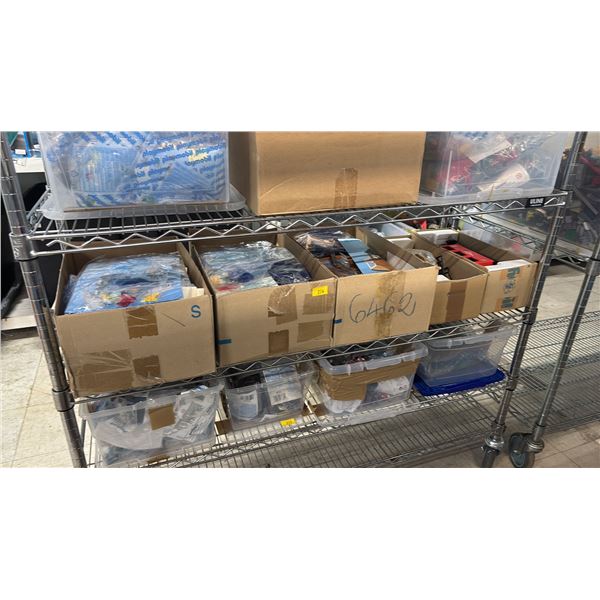 SHELF OF ASSORTED PLAYMOBIL TOYS & ACCESSORIES
