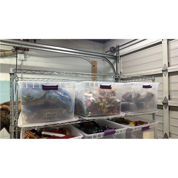SHELF OF ASSORTED PLAYMOBIL TOYS & ACCESSORIES