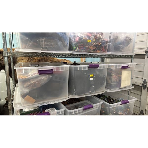 SHELF OF ASSORTED PLAYMOBIL TOYS & ACCESSORIES