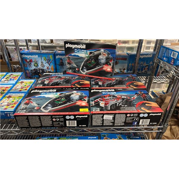 (5) ASSORTED PLAYMOBIL FUTURE PLANET BUILDING TOYS