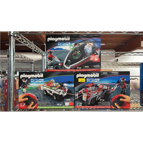(3) PLAYMOBIL FUTURE PLANET BUILDING TOYS