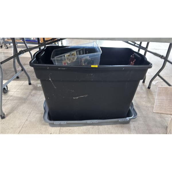 TOTE OF ASSORTED ASSEMBLED LEGO TOYS