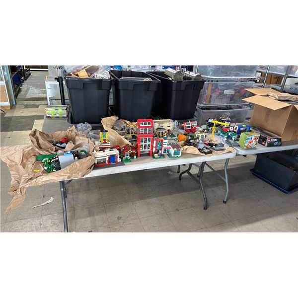 LARGE COLLECTION OF ASSORTED ASSEMBLED LEGO TOYS