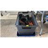 Image 1 : SMALL TOTE OF ASSORTED PLAYMOBIL TOYS & ACCESSORIES