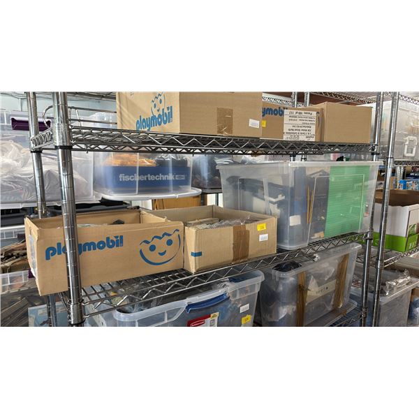 SHELF OF ASSORTED PLAYMOBIL TOYS & ACCESSORIES