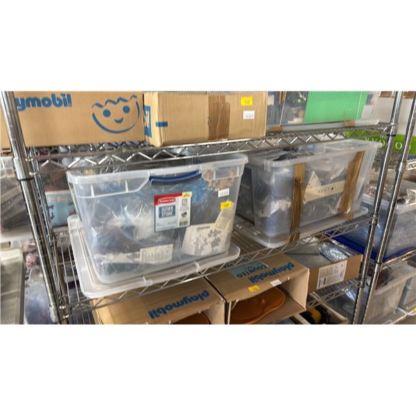 SHELF OF ASSORTED PLAYMOBIL TOYS & ACCESSORIES