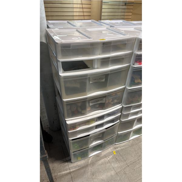 (2) 7-DRAWER ORGANIZERS OF ASSORTED PLAYMOBIL ACCESSORIES