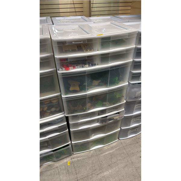 (2) 7-DRAWER ORGANIZERS OF ASSORTED PLAYMOBIL ACCESSORIES
