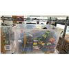 Image 1 : TOTE OF ASSORTED ASSEMBLED LEGO TOYS