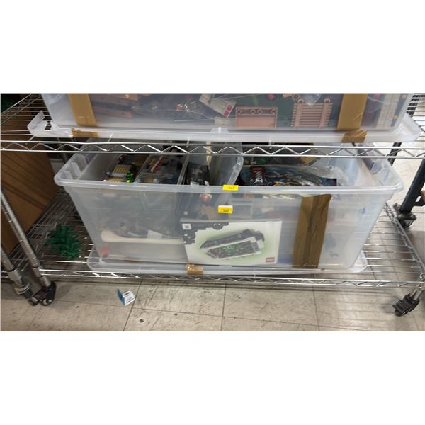 TOTE OF ASSORTED LEGO TOYS & ACCESSORIES