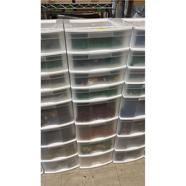 8-DRAWER ORGANIZER OF ASSORTED LEGO TOYS & ACCESSORIES