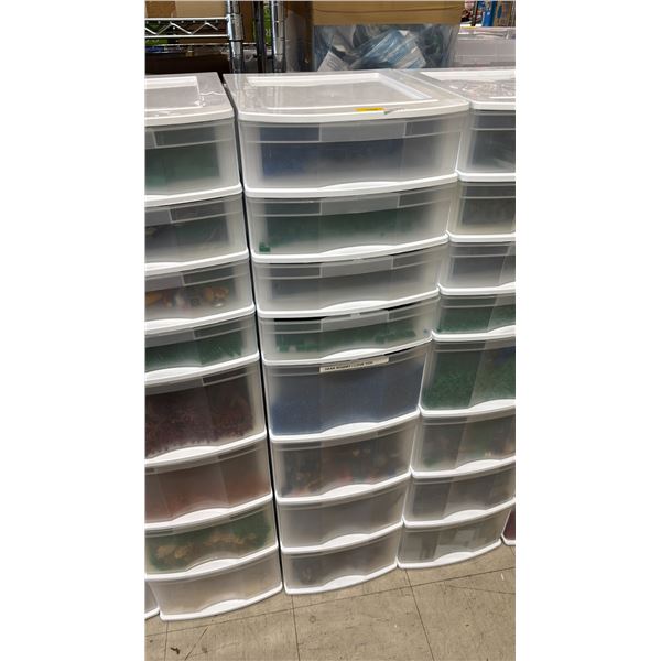 8-DRAWER ORGANIZER OF ASSORTED LEGO TOYS & ACCESSORIES