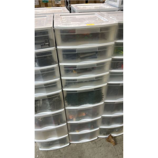 8-DRAWER ORGANIZER OF ASSORTED LEGO TOYS & ACCESSORIES