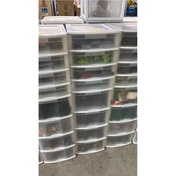 8-DRAWER ORGANIZER OF ASSORTED LEGO TOYS & ACCESSORIES
