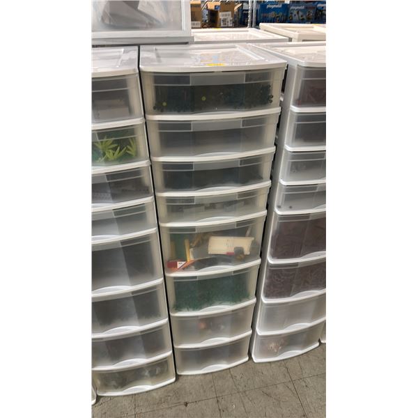 8-DRAWER ORGANIZER OF ASSORTED LEGO TOYS & ACCESSORIES