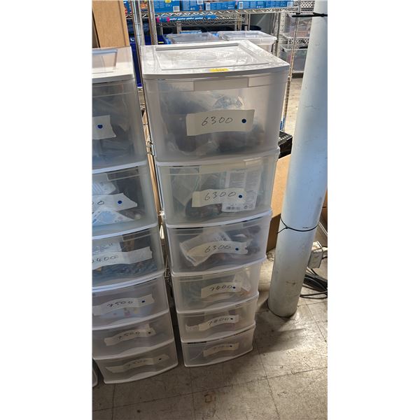 6-DRAWER ORGANIZER OF ASSORTED PLAYMOBIL ACCESSORIES