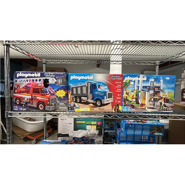 (3) ASSORTED PLAYMOBIL BUILDING TOYS
