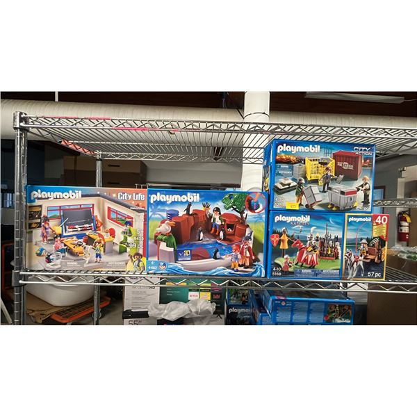 (4) ASSORTED PLAYMOBIL BUILDING TOYS