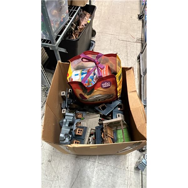 BOX OF ASSORTED PLAYMOBIL TOYS