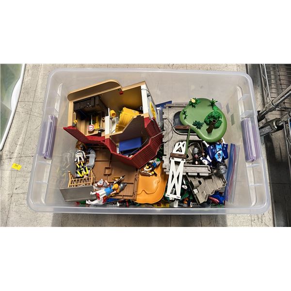 BIN OF ASSORTED LEGO TOYS & ACCESSORIES