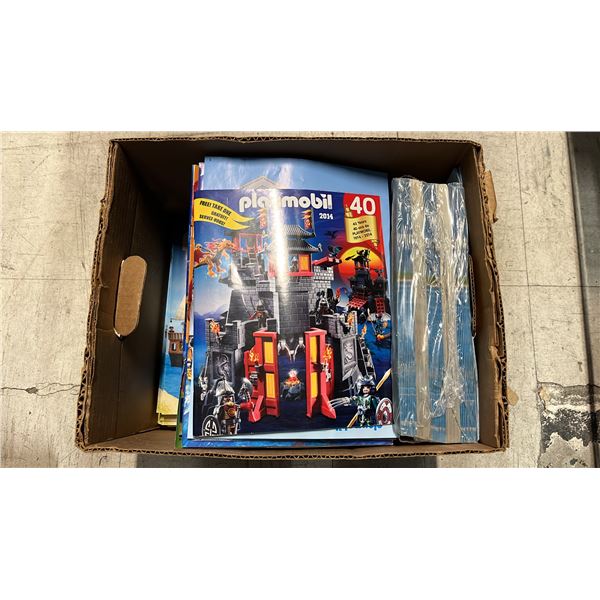 BOX OF ASSORTED PLAYMOBIL MAGAZINES & MANUALS