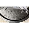 Image 2 : (2) IGX 2" OLYMPIC 35LB/15.9KG WEIGHT PLATES