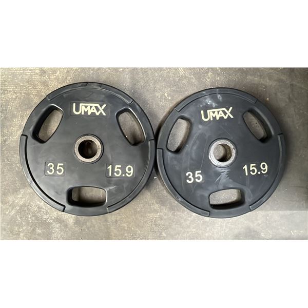 (2) UMAX 2" OLYMPIC 35LB/15.9KG WEIGHT PLATES