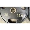 Image 2 : (2) UMAX 2" OLYMPIC 35LB/15.9KG WEIGHT PLATES