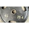 Image 2 : (2) UMAX 2" OLYMPIC 45LB/20.4KG WEIGHT PLATES