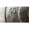 Image 2 : (2) YORK 2" OLYMPIC 45LB WEIGHT PLATES