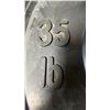 Image 2 : (2) YORK 2" OLYMPIC 35LB WEIGHT PLATES