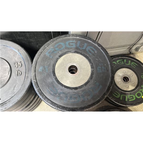 (2) ROGUE 2" OLYMPIC 45LB WEIGHT PLATES