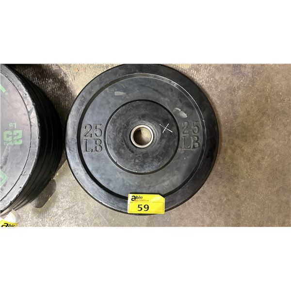 (1) 2" OLYMPIC 25LB WEIGHT PLATE