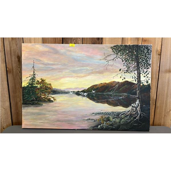 ORIGINAL SIGNED & DATED OIL ON CANVAS PAINTING BY MAGGY  EBERT, 1999