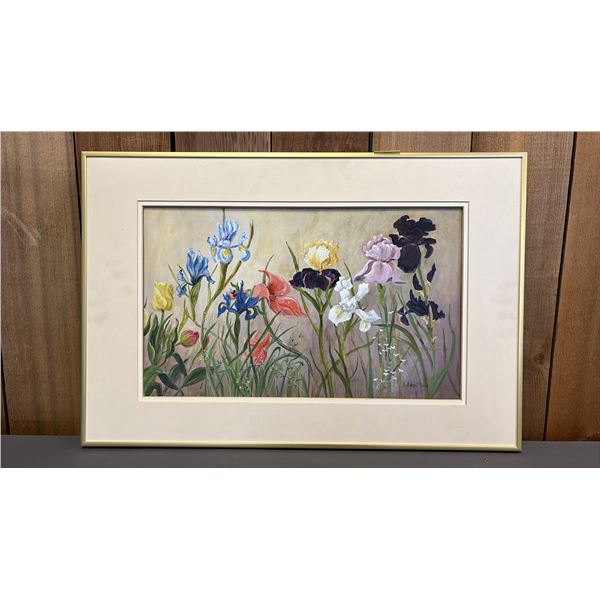FRAMED ORIGINAL SIGNED & DATED OIL ON BOARD ORCHID PAINTING BY MAGGY  EBERT 1998