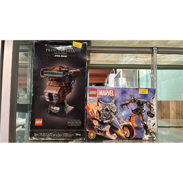 LEGO "SPIDER-MAN VS. GHOST RIDER" & LEGO STAR WARS "PRINCESS LEIA (BOUSHH) HELMET"